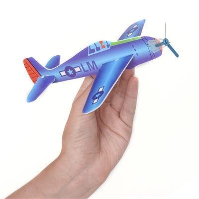Kidsco Flying Glider Planes - Toy For Party, Kids & All Ages - Hand Launch - Easy Assembly - Styrofoam Assorted, 8 Inch (SET OF 24) - By