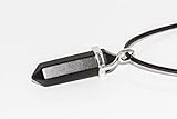 BRCbeads Nice Faceted Black Obsidian Healing Point Chakra Pendant 39x8mm 1pcs per Bag for Necklace Making