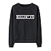 TOOPOOT Women Tops  Autumn Letter Printing Round Neck Long Sleeve Casual Blouse Sweatshirt Blackthumb 4