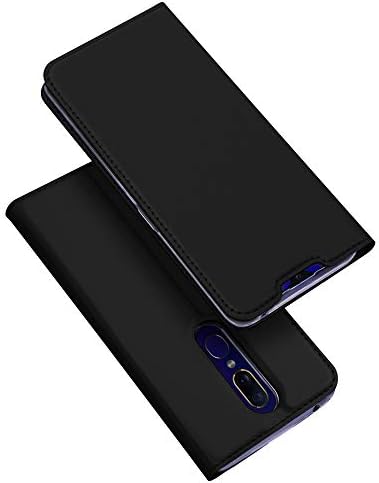 for Oppo F11 Case,Yuqoka Premium Leather Case Folio Flip Cover with Kickstand & Card Slot Magnetic Closure Protective Slim Cover Compatible with Oppo F11 Black