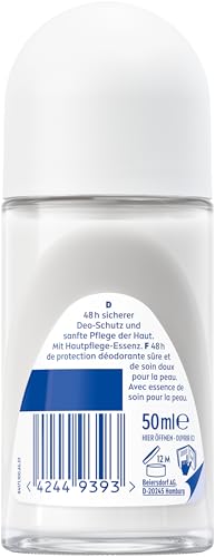 NIVEA Original Care Deo Roll-On, Deoroller ohne Aluminium (ACH) und Ethylalkohol, Deodorant mit Hautpflege-Essenz für 48h Schutz und Pflege (50 ml) 8