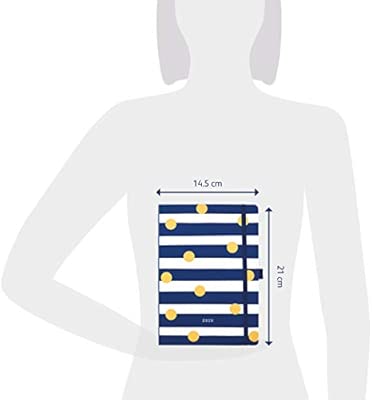 Agenda 2020 un día por página Busy B - planificador A5 a rayas con notas