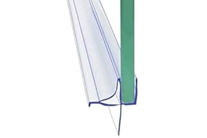 DALRUN Frameless Shower Door Bottom Seal Shower Sweep with Drip Rail for 3/8" Glass,36" Long, Vinyl, Clear