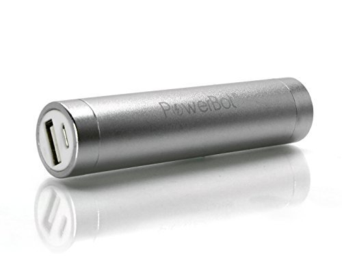 PowerBot PB3011 3000mAh Universal Power Bank External Back Up Battery Charger w/ 1A USB Output, MicroUSB cable included + Aluminum Finish + Built-In LED Battery Indicator for Samsung, Apple, Nokia, LG, Motorola, HTC, BlackBerry, iPhone, Android, Tablet, Smartphone