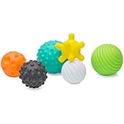 Infantino Textured Multi Ball Set - Textured Ball Set Toy for Sensory Exploration and Engagement for Ages 6 Months and up, 6 Piece Set