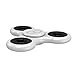 Maxboost Tri-Spinner Fidget Toy Prime Stress Reducer for Women, Kids and Adult [Premium Bearing] Easy Flick and Spin with Hands & Finger Focus Figit Toys - White/Black