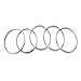 wy 2014 Susenstore 5pcs Urban Silver Stack Plain Cute Above Knuckle Ring Band Midi Ring Set Silver, 5pcs