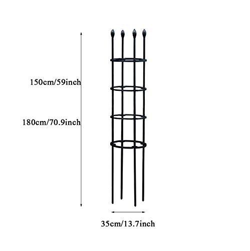 CJSWT Rankhilfe, Rankobelisk,Rankgerüst Kletterpflanzen,Gartenpflanze Support Käfige, Metall Obelisk, Garten Obelisk… – Bild 5