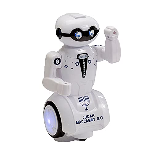 Rite Lite Maccabot 2.0 Chanukah Robot - Great Hanukkah Gift for Kids! - Hanukkah Robot Toy Plays 3 Chanukah Songs