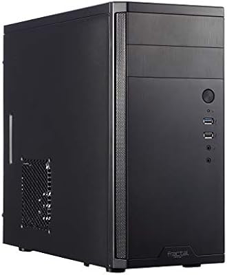 Núcleo 1100, caixa mini torre, mATX, alto fluxo de ar e arrefecimento, 1x ventoinha silenciosa de 120mm incluída, alumínio escovado, preto