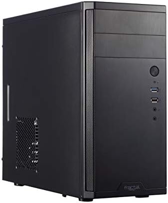 Core 1100 - Mini Tower Computer Case - mATX - High Airflow And Cooling - 1x 120mm Silent Fan Included - Brushed Aluminium - Black