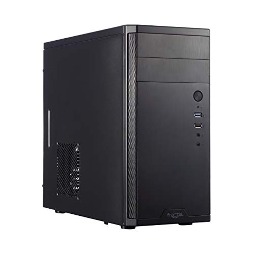 Core 1100 - Mini Tower Computer Case - mATX - High Airflow And Cooling - 1x 120mm Silent Fan Included - Brushed Aluminium - Black