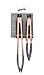COOK WITH COLOR Stainless Steel Silicone Tipped Kitchen Food BBQ and Cooking Tongs Set of Two 9” and 12” for Non Stick Cookware, BPA Fee, Stylish, Sturdy, Locking, Grill Tongs, Rose Gold and Gray