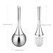Uten Toilet Brush - Modern Ball Shape Holder Design | Anti-Splash and Stainless Steel Base