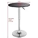 Costway Modern Round Bar Table, Cocktail Table Adjustable Bistro Pub Counter Wood Top Swivel Indoor (1)