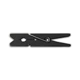 LWR CRAFTS Wooden Small Clothespins 1-7/8" 4.8cm 50 Pieces Per Pack (Black)