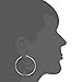 Jstyle Stainless Steel Hoop Earrings for Women Cool Ear Piercings 40-60MM 3 Pairs a Set