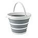 FOSJGO Portable Collapsible Plastic Bucket with Handle Ice Bucket Bucket Camping,car Washing Bucket,Collapsible Bowls for Camping, Fishing,10L Cleaning Bucket Fold-able Water Container for Fishing