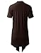 BIADANI Women Versatile Soft Short Sleeve Open Front Drape Cardigan Brown Large
