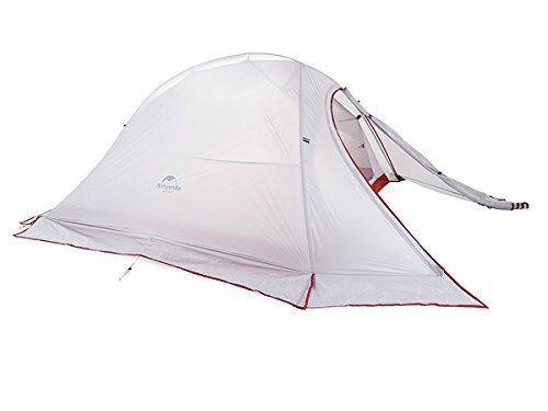 Naturehike 2 Person Outdoor Tent Double-layer Tent Waterproof Camping Tent Lightweight Tent (Gray (20D Silicon fabric with Shirt))