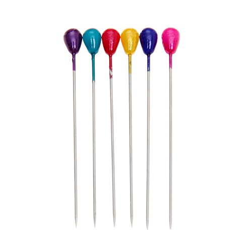 144Pcs Colorful Pearl Head Dressmaking Pins Weddings Corsage Florists Sewing Pin