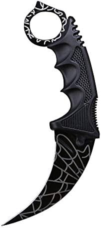Jeslon Stainless Steel Tactical Karambit Hawbill Knife with Sheath and Cord,Survival Defense Claw Fixed Knife for Outdoor Hunting Camping Hiking Tools