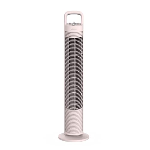 - Turmventilator ohne Flügel W80 (45W) 3 Geschwindigkeitsstufen, 70° Oszillation und Timer 120min. Standventilator mit Kupfermotor und Transportgriff. Keine Installation (Koralle)