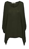 Women's Scoop Neck Cold Shoulder Lightweight Wide Trapeze Hem Casual Tunic Top
