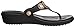 Crocs Women's Sanrah Diamante Wedge Flip Flop Sandal, black/rose gold, 8 M US
