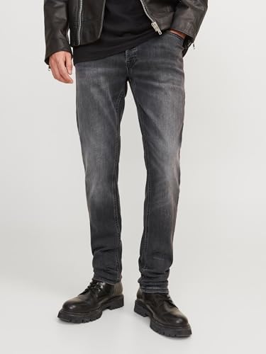 Herren Slim Fit Jeans Glenn Skinny Tapered JJI Glenn ORIGINAL AM, Farben:Schwarz-2, Größe Jeans:34W / 30L
