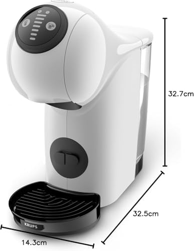 Krups nescafé dolce gusto genio s - máquina de cápsulas multi-bebidas, compacta, alta pressão, tamanho xl, expresso com creme, 30 segundos, parada automática, branco, + 3 pacotes de café sortido