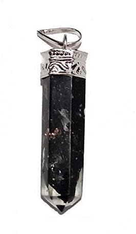 Orgonite Hex Bullet Pendant Necklace with Bionized Black Tourmaline Crystals - Cho Ku Rei Reiki Charged- Tested Cell Phone Radiation EMF Protection Bullet Pendant