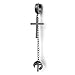1pcs Steel Black Huggie Hinged Hoop Earrings Ear Cuff Ear Clip with Dangling Crosses for Men Women