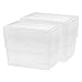 IRIS 17 Quart Clear Storage Box, 12 Pack
