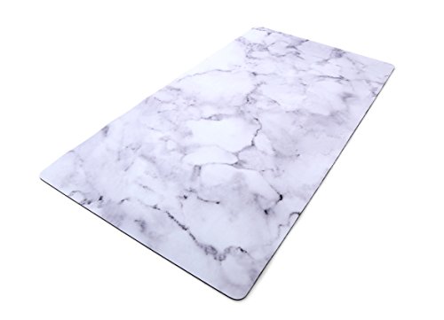 Imagine Printed Surface Non-Slip Multi Purpose Desk Pad, Photo Background 31.5x17 inch (Marble)