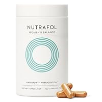 Nutrafol Women's Balance Hair Growth Supplements, Ages 45 and Up, Clinically Proven for Visibly Thicker Hair and Scalp Coverage, Dermatologist Recommended - 1 Month Supply