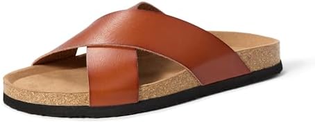 Amazon.com | Mephisto Basile Chestnut Brown Leather Sandals  display picture 1
