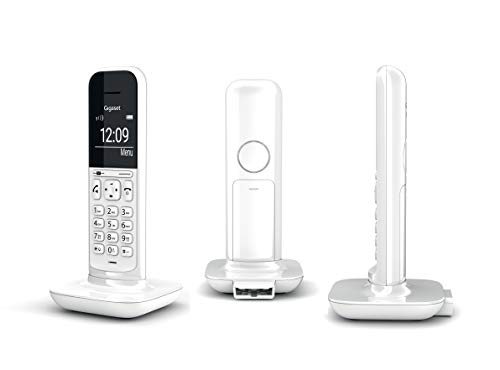 Telefono Cordless Gigaset CL390 Con Vivavoce, Black List, Funzione Non Disturbare E Ampio Display Illuminato, Bianco, Versione Italiana