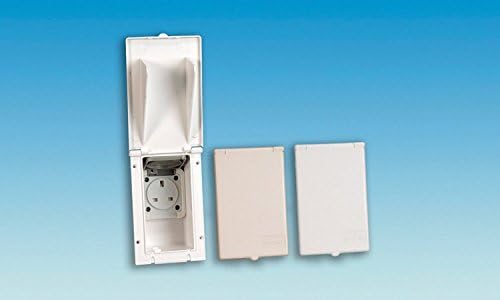 Pennine CARAVAN CAMPER FLUSH FITTING 240V OBLONG OUTLET, White