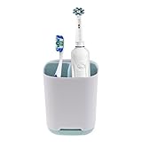 Toothbrush Holder, Keklle Upgraded Bathroom Toothbrush Caddy, Electric/Battery Toothbrush and Toothpaste Organizer Rack (Small)