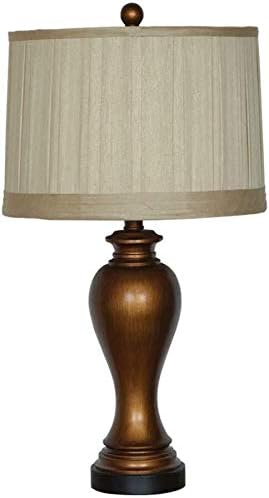 LHBNH Bedside Table lamp Table lamp Bedroom Bedside lamp American Country Classic Retro Nostalgic Antique Desk lamp Bedside Fabric Living Room Study