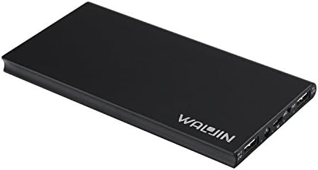 8000mAh WALJIN Ultra-thin Polymer Power Portable Battery Pack Portable Charger Power Bank for Smart Phone(Black)