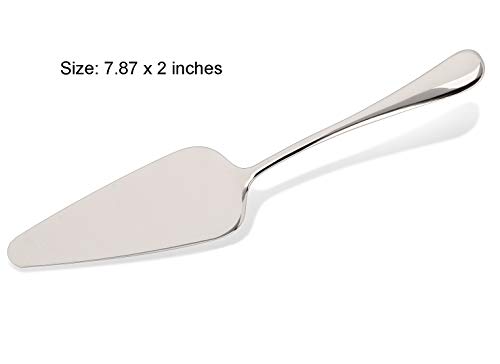 Pie Server Stainless Steel, KSENDALO 2-Pack Pie Server Spatula, Professional Dinner Table Server For Cake Cheese Pie Pizza and more, Silver