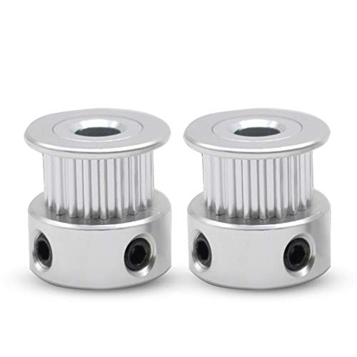 image for Dorhea 5PCS Aluminum GT2 Timing Pulley 20 Teeth Bore 5mm Width 6mm Bor