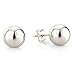 Bead Ball Earrings in Sterling Silver 2mm 3mm 4mm 5mm 6mm 7mm 8mm 9mm 10mm
