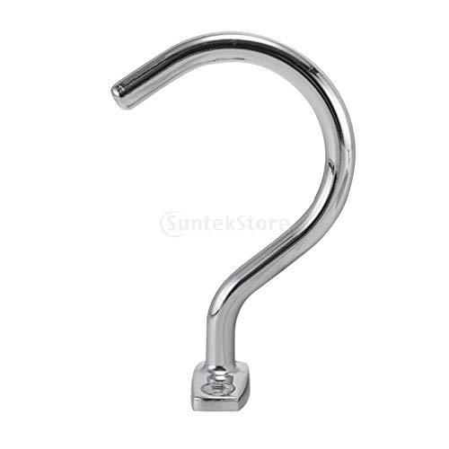 Silver Chrome Snooker Billiard Table Cue Hook to Hold Bridge Stick Pool Rack Billiard Accessories with 2 Mounting Screws