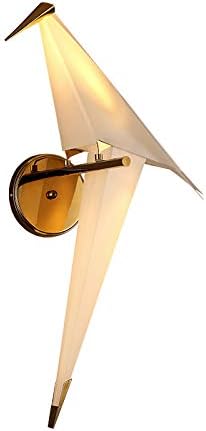 GHJGFGH LED Bird Design Wall Lamp Bedside Lamp Creative Origami Paper Crane Wall Light for Loft Bedroom Study Foyer Dining Room