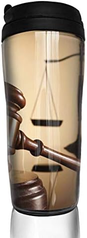 Law Judge Gavel Travel Mug Coffee Thermos Stainless Steel Flask Water Bottle 3