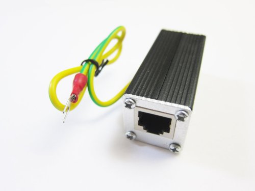 Ethernet Surge Protector PoE+ Gigabit 1000Mbs - LAN Network Thunder Lighting Surge Suppressor/Arrester Protection TP302 ...