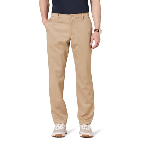 Amazon Essentials Mens Big_Tall Athletic-Fit Stretch Golf Pant, Khaki Brown, 58…